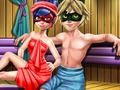 ゲーム点線の女の子サウナでのフリートオンライン