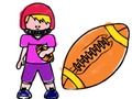 ゲームフットボールのぬりえの本 オンライン