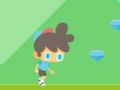 ゲーム帽子の少年が走るオンライン