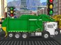 ゲーム町の掃除ゴミトラックオンライン