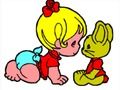 ゲーム学校に戻る：赤ちゃん女の子の塗り絵オンライン