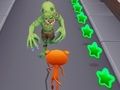 ゲーム怒っている猫がゾンビ小道を駆け抜けるオンライン