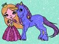 ゲーム女の子の塗り絵のキラキラ。 オンライン