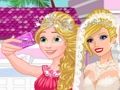 ゲームプリンセスとバービーの結婚式の自分撮り オンライン