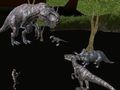 ゲーム真夜中のマルチプレイヤー恐竜ハント オンライン
