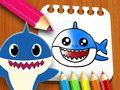 ゲーム赤ちゃんサメの塗り絵 オンライン