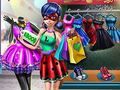 ゲームドット柄の女の子のリアルショッピングオンライン