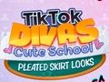 ゲームTikTok Divasのキュートなスクールプリーツスカートのルックス オンライン