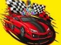 ゲーム新学期: レースカーの塗り絵 オンライン