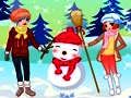 ゲーム子供と雪だるまのドレスアップ オンライン