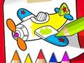 ゲーム塗り絵: かわいい飛行機 オンライン