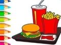 ゲーム塗り絵: ハンバーガー オンライン