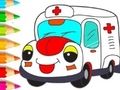 ゲーム塗り絵: 救急車 オンライン