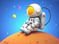 ゲーム塗り絵: 座る宇宙飛行士 オンライン