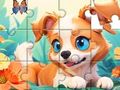 ゲームジグソーパズル: 犬と庭 オンライン
