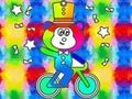 ゲーム塗り絵: 一輪車に乗る猿 オンライン