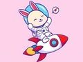 ゲーム塗り絵: ウサギの宇宙飛行士 オンライン