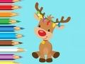 ゲーム塗り絵: かわいいクリスマスのトナカイ オンライン