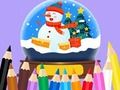 ゲーム塗り絵: クリスマス クリスタル ボール オンライン
