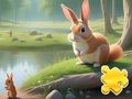 ゲームジグソーパズル: ウサギとリス オンライン
