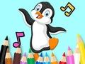 ゲーム塗り絵: 踊るペンギン オンライン
