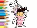 ゲームぬり絵: モンスターコスチュームの女の子 オンライン