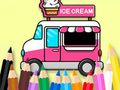 ゲーム塗り絵: アイスクリームカー オンライン