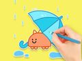 ゲーム塗り絵: 楽しい雨の日 オンライン
