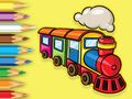 ゲームぬり絵: 走る電車 オンライン