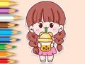 ゲーム塗り絵: 素敵な女の子 オンライン