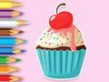 ゲーム塗り絵: アップルカップケーキ オンライン