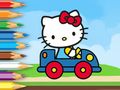 ゲーム塗り絵: ハローキティの運転車 オンライン