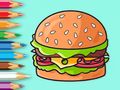 ゲーム塗り絵: おいしいハンバーガー オンライン