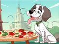 ゲームジグソーパズル: ピザを食べる犬 オンライン
