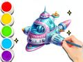 ゲーム塗り絵: 宇宙旅行 オンライン