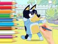 ゲーム塗り絵: ブルーイとビンゴ オンライン