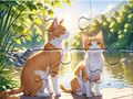 ゲームジグソーパズル: つがいの猫 オンライン