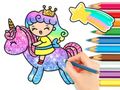 ゲーム塗り絵: ユニコーンプリンセス オンライン