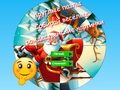 ゲーム丸いジグソーパズル 面白いクリスマスの写真を集めましょう オンライン