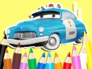 ゲーム塗り絵: カーズ保安官 オンライン