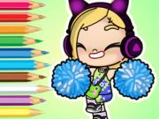 ゲームぬり絵: アバターワールド チアリーダー オンライン ゲームぬり絵: アバターワールド チアリーダー オンライン