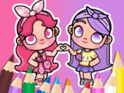 ゲーム塗り絵: アバターワールドのBFF オンライン ゲーム塗り絵: アバターワールドのBFF オンライン