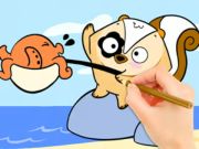 ゲームぬり絵: フィッシングサプライズ オンライン