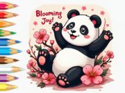 ゲーム塗り絵: リトルパンダの桜 オンライン