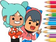 ゲーム塗り絵：トカボカの友達 オンライン