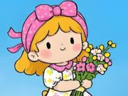 ゲームジグソーパズル：リトルフラワーガール オンライン