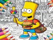ゲーム学校に戻るシンプソンズの塗り絵 オンライン