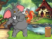 ゲーム巨大な象に閉じ込められたリス オンライン