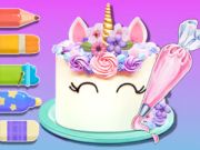 ゲーム塗り絵：ユニコーンケーキ オンライン