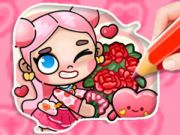 ゲーム塗り絵:アバターバレンタイン オンライン ゲーム塗り絵:アバターバレンタイン オンライン